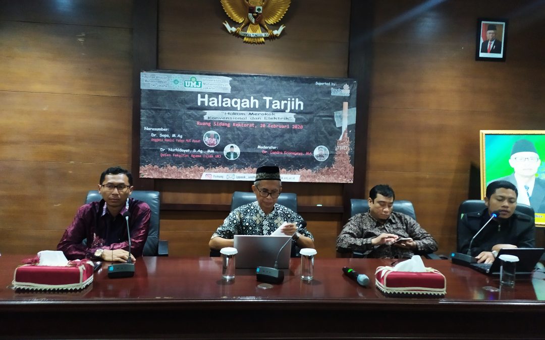LPP-AIK UMJ Gelar Halaqoh Tarjih Bertajuk Hukum Merokok Konvensional dan Elektrik